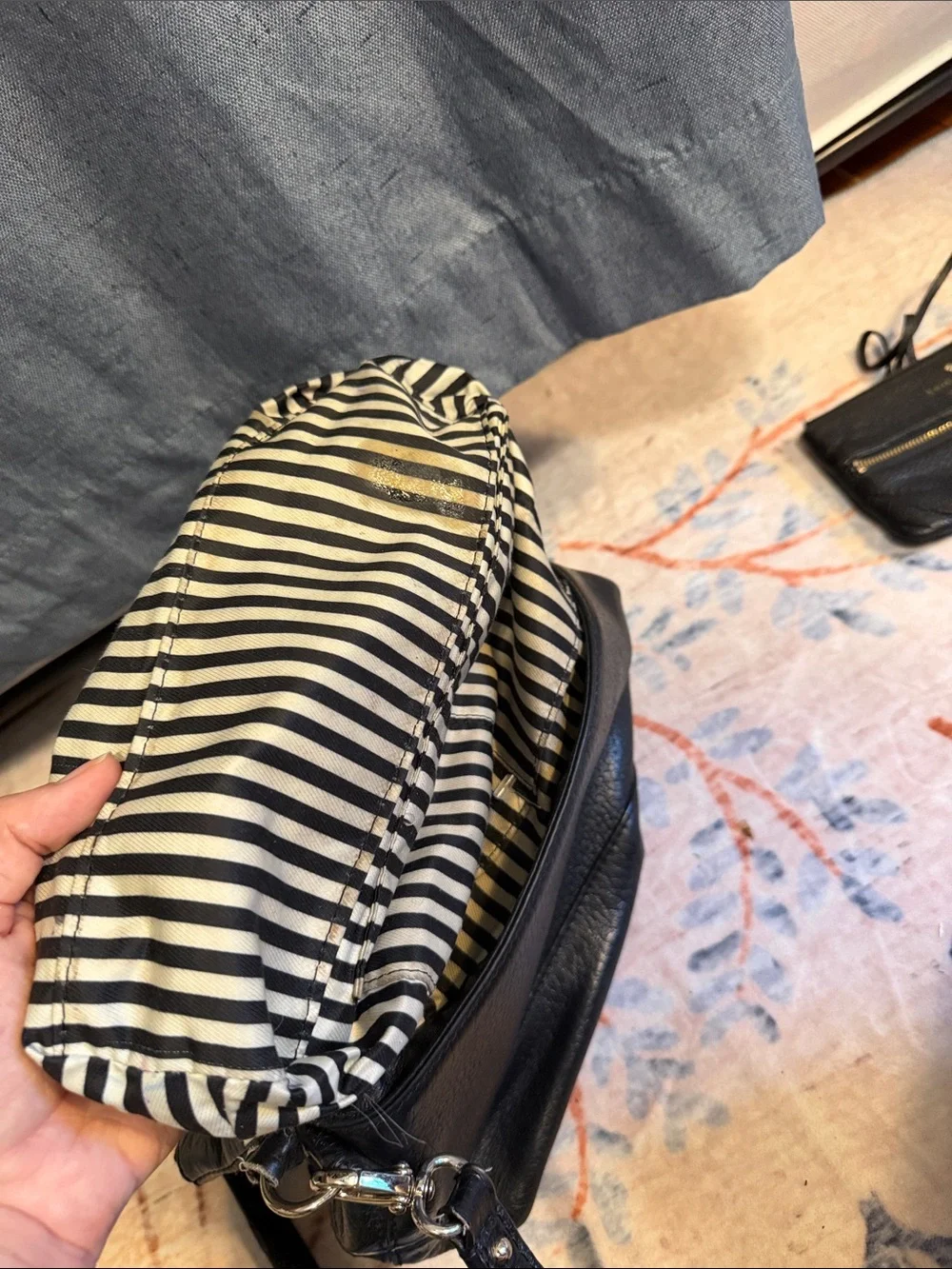 kate spade black pebbled